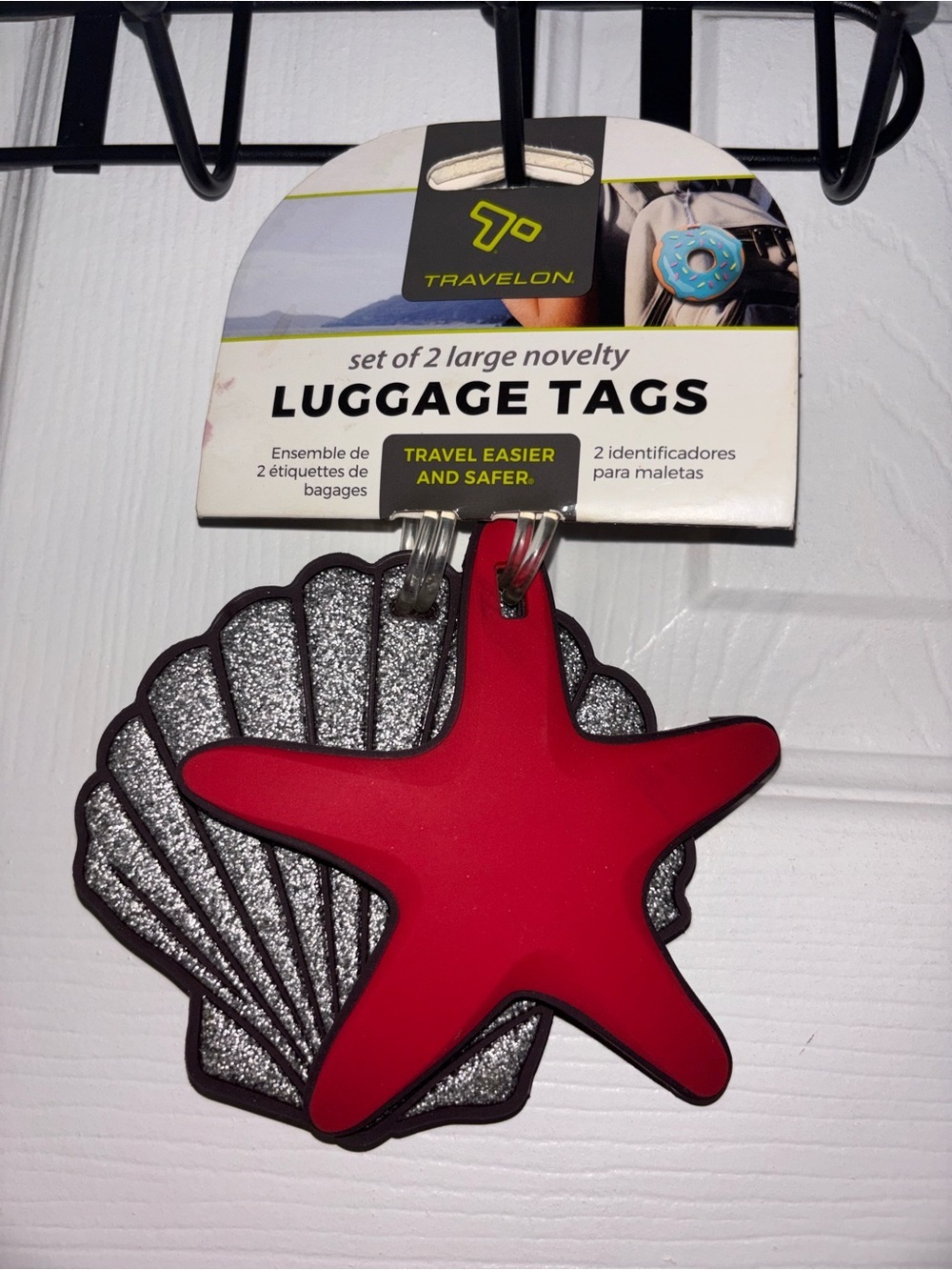 Travelon Red Starfish & Silver Shell Luggage Tags (Set of 2)